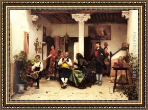 The Mystic Marriage of St. Catherine Framed Paintings - A Proposal of Marriage by Jules Worms