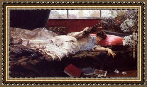 Stewart Framed Paintings - An Idle Afternoon by Julius LeBlanc Stewart