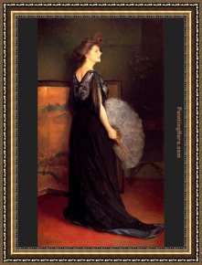Stewart Framed Paintings - Portrait Of Mrs by Julius LeBlanc Stewart