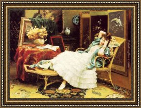 Stewart Framed Paintings - Repose by Julius LeBlanc Stewart