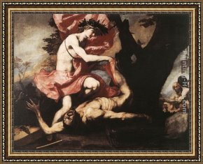 Apollo Framed Paintings - Apollo Flaying Marsyas by Jusepe de Ribera