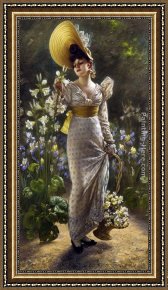 Karl Framed Paintings - Princess Elvina of Bavaria by Karl Gampenrieder