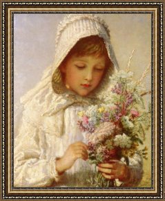 Karl Framed Paintings - The Month Of September by Karl Wilhelm Friedrich Bauerle