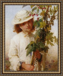 Karl Framed Paintings - Trophies Of The Garden by Karl Wilhelm Friedrich Bauerle