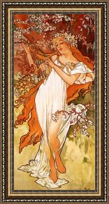Mucha Framed Paintings - Alfons Mucha  1 by Kirill