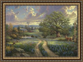 Thomas Kinkade Country Living Framed Paintings - Thomas Kinkade   Country Living by Kirill