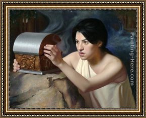 Richard Leblanc Framed Paintings - Pandora by Kirk Richards