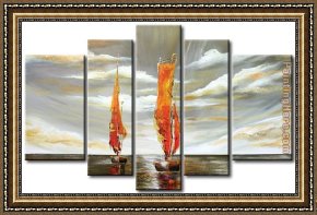 Landscape with a Lake Framed Paintings - 3364 by landscape