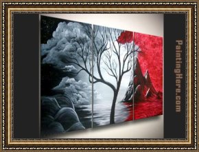 Landscape with a Lake Framed Paintings - 504191 by landscape