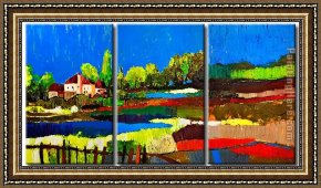 Western Landscape Framed Paintings - 5560 by landscape