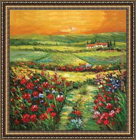 Western Landscape Framed Paintings - KNI-055 by landscape