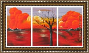 Western Landscape Framed Paintings - Morning Luster by landscape