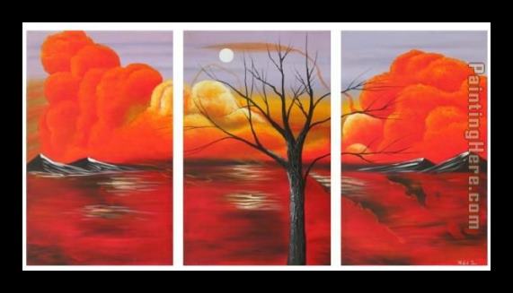 landscape Morning Luster Framed Painting landscape Morning Luster Framed Painting