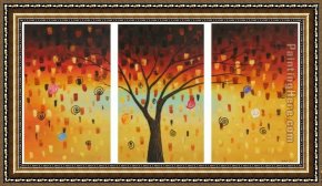 Trees Framed Paintings - Tree's Dreams by landscape