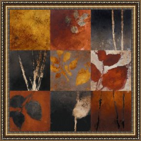 Autumn Scene Framed Paintings - Autumn Scene I by Lanie Loreth