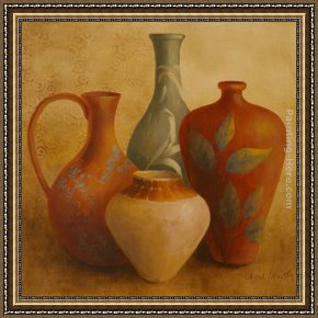 Lanie Loreth Framed Paintings - Decorative Vessel Still Life II by Lanie Loreth