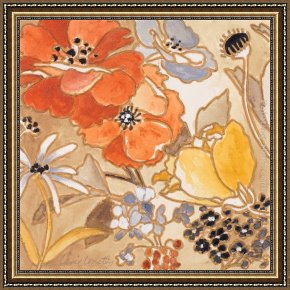 Jardin Framed Paintings - Le Jardin I by Lanie Loreth