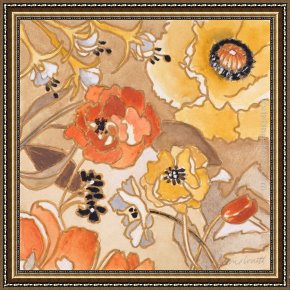 Jardin Framed Paintings - Le Jardin II by Lanie Loreth