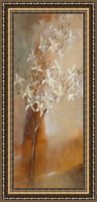 Lanie Loreth Framed Paintings - Misty Orchids I by Lanie Loreth