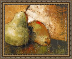 Lanie Loreth Framed Paintings - Pear Study I by Lanie Loreth