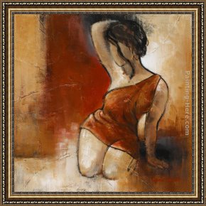 Lanie Loreth Framed Paintings - Seated Woman II by Lanie Loreth