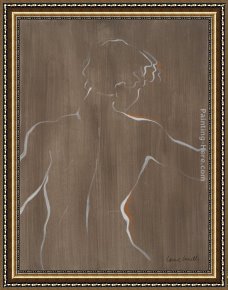 Lanie Loreth Framed Paintings - Standing Male Figure by Lanie Loreth
