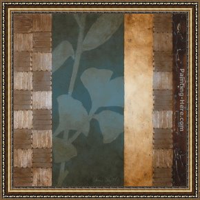 Pintail Teal And Wigeon on The Seashore Framed Paintings - Urban Garden V in Teal by Lanie Loreth