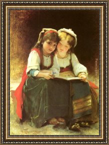 An Interesting Story Framed Paintings - An Interesting Story by Leon Bazile Perrault