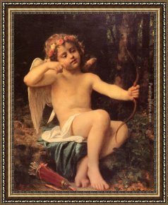 The Education of Cupid Framed Paintings - Cupid's Arrows by Leon Bazile Perrault