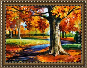 The Fall of Man Framed Paintings - BRISTOL FALL by Leonid Afremov