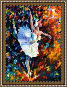 Dance Framed Paintings - DANCE OF THE SOUL by Leonid Afremov