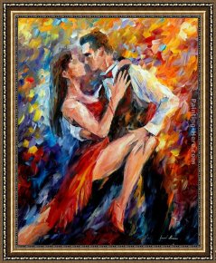 In The Rhythm of Tango Framed Paintings - DELIGHTFUL TANGO by Leonid Afremov