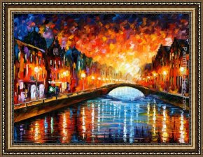 Farewell Kiss Framed Paintings - FAREWELL by Leonid Afremov