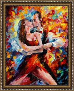 In The Rhythm of Tango Framed Paintings - IN THE RHYTHM OF TANGO by Leonid Afremov