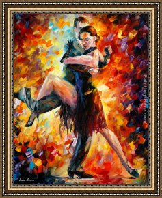 Joyful Framed Paintings - JOYFUL TANGO by Leonid Afremov