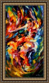 Magic Moments Framed Paintings - MAGIC FLAMENCO by Leonid Afremov