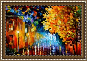 Magic Moments Framed Paintings - MAGIC RAIN by Leonid Afremov