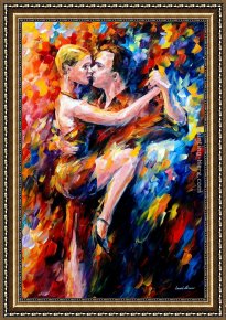 In The Rhythm of Tango Framed Paintings - TANGO OF LOVE by Leonid Afremov