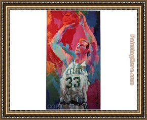 Birds Framed Paintings - 33 For 3, Larry Bird by Leroy Neiman