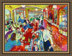 Buena Vista Bar Framed Paintings - Buena Vista Bar by Leroy Neiman