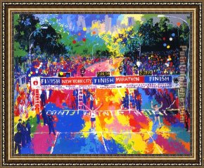 Classic Tuscany Framed Paintings - Classic Marathon Finish by Leroy Neiman