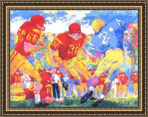 Out on The Town Framed Paintings - Cross Town Rivalry 1967 by Leroy Neiman