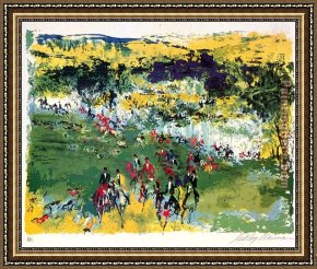 Departure to The Hunt Framed Paintings - Fox Hunt by Leroy Neiman