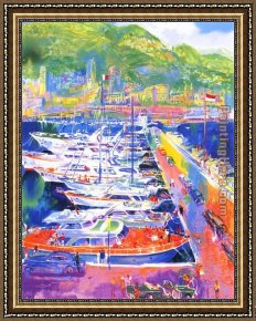 East Boothbay Harbor Framed Paintings - Harbor at Monaco by Leroy Neiman