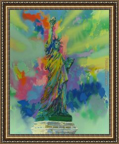 Leroy Neiman Framed Paintings - Lady Liberty by Leroy Neiman