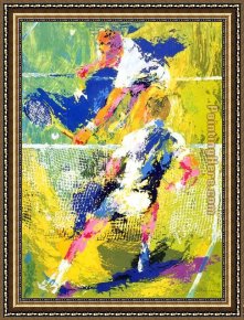 Over Matched Framed Paintings - Match Point by Leroy Neiman