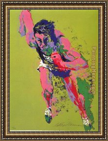 Leroy Neiman Framed Paintings - Olympic Runner by Leroy Neiman