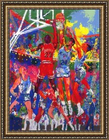 Fish Magic Framed Paintings - Orlando Magic by Leroy Neiman