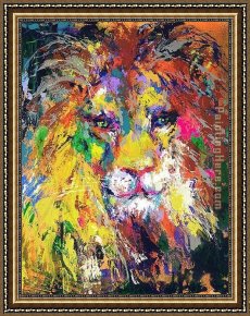 Portrait of Mrs Abney Framed Paintings - Portrait of the Lion by Leroy Neiman