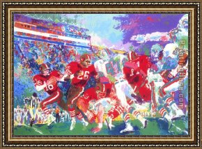 Classic Tuscany Framed Paintings - Post-Season Football Classic by Leroy Neiman